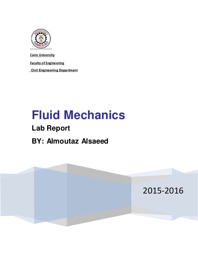 Fluid Mechanics report