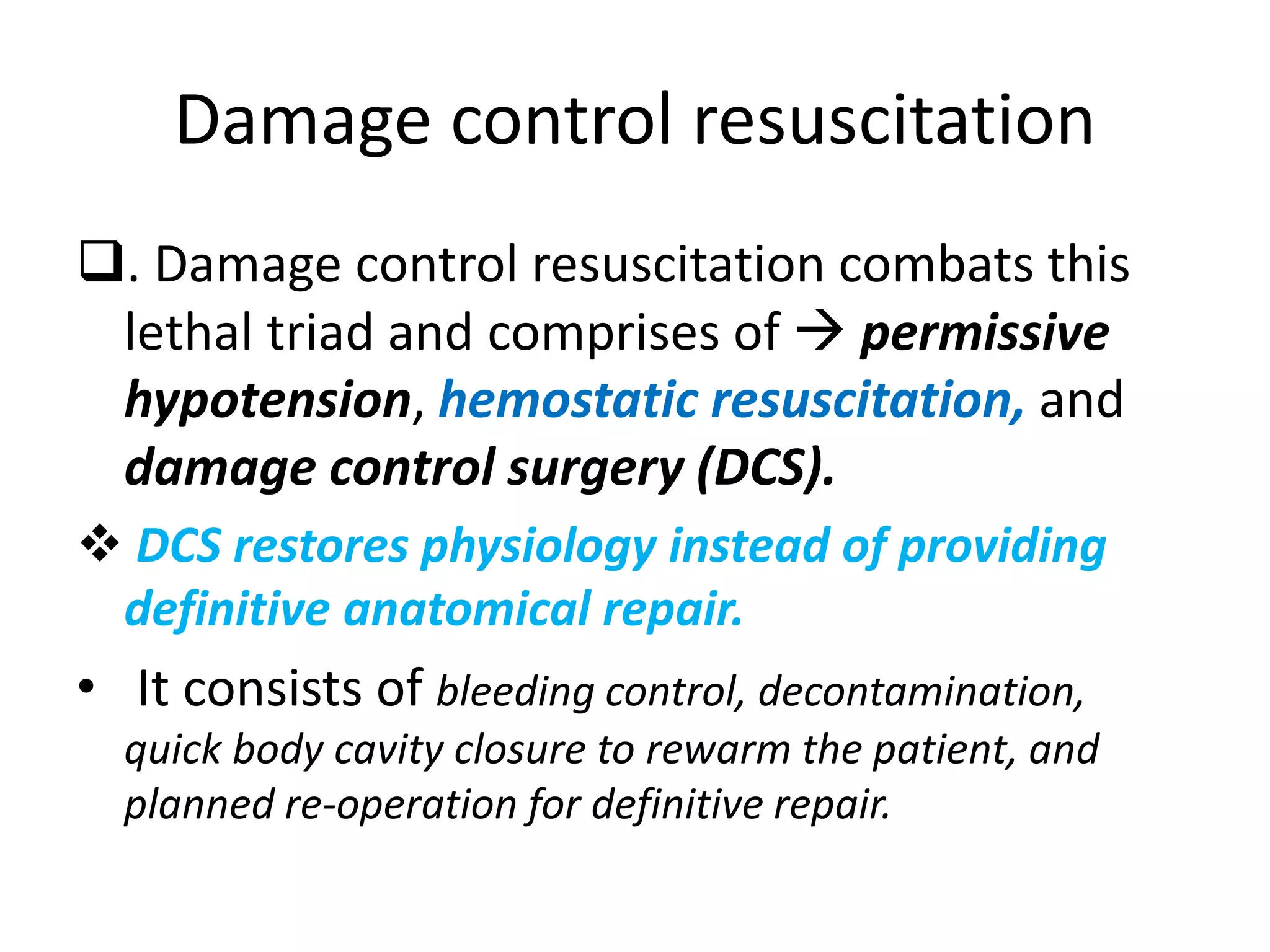 Fluid resuscitation in trauma | PPTX