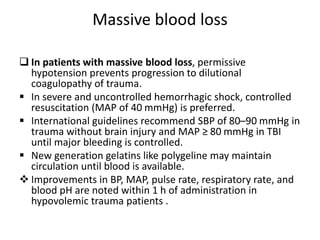 Fluid resuscitation in trauma | PPTX