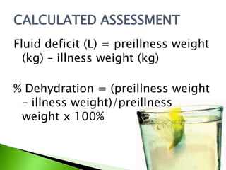 AFTERCARERegulating IV fluids is an ongoing process from the time that an IV is started until it is completed. Hourly checks of an IV should include assessing the pt’s response to the IV, the rate of an IV flow, how much fluid has infused, how much fluid remains to be infused, and the condition of the IV insertion site. Adjust the rate if the IV is not flowing at the rate that was ordered.