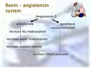 The sodium-potassium pump is an example of active transport.OsmolarityDescribes the concentration of solutes or dissolved particlesFiltrationis the movement of solutes and solvents by hydrostatic pressure. - the movement is from an area of greater pressure to an area of lesser pressure.Osmotic pressure   is the amount of hydrostatic pressure needed   to stop the flow of water by osmosis	  -pressure exerted by proteinsHydrostatic pressure   pressure exerted by fluid on blood vessel wall