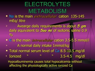Fluids & Electrolytes | PPT