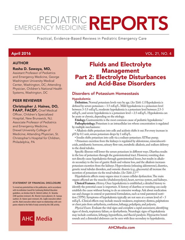 Fluids and electrolyte pediatrics PDF