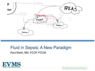 Fluid in Sepsis: A New Paradigm
Paul Marik, MD, FCCP, FCCM
 