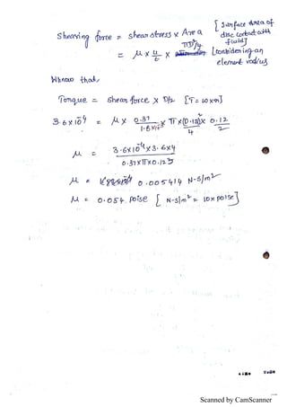 Fluid Statics Notes.pdf Unit I - Fluid statics Hand written notes | PDF