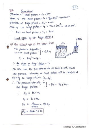 Fluid Statics Notes.pdf Unit I : Fluid statics notes | PDF