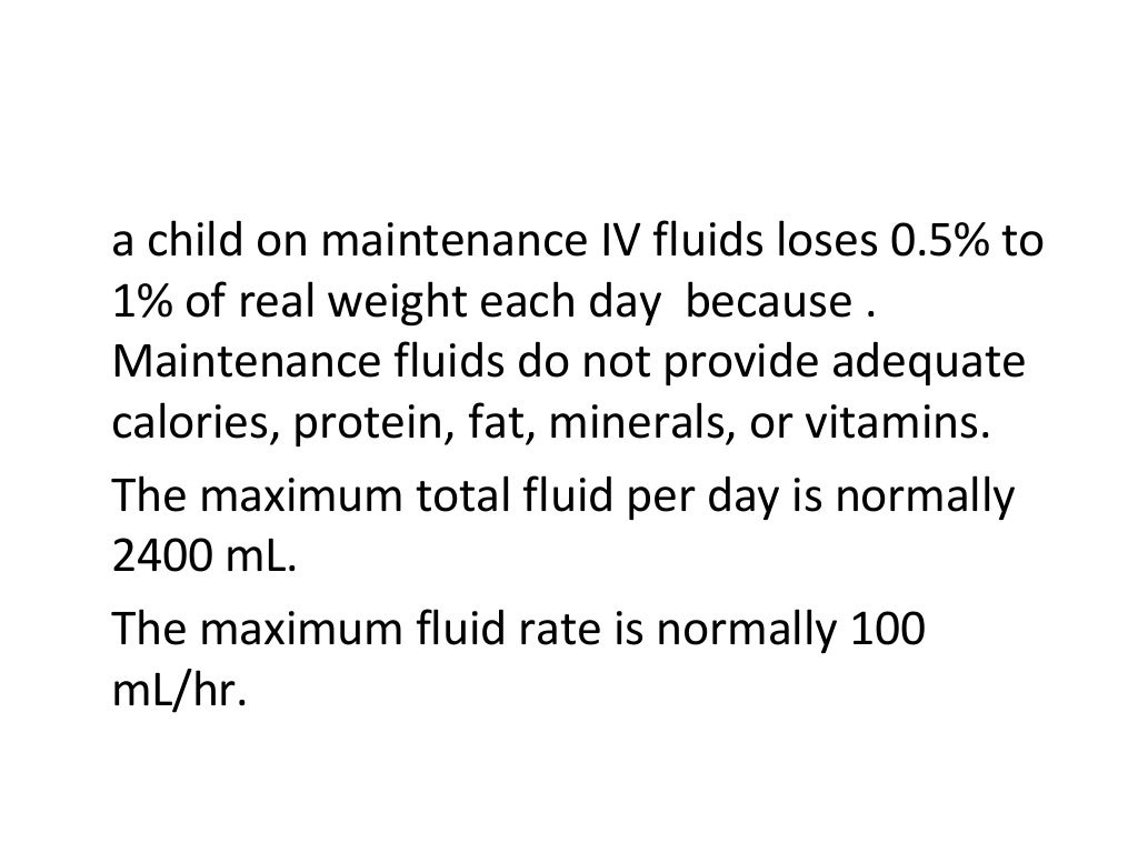 Fluid therapy in pediatrics