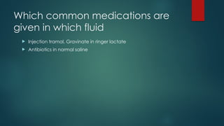 Normal Medication Fluid therapies of the surgical patients | PPTX