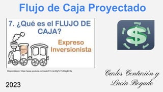 Flujo de Caja Proyectado
Carlos Centurión y
Lucía Bogado
2023
Disponible en: https://www.youtube.com/watch?v=eLWgTsYkXGg&t=3s
 