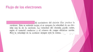 Flujo de los electrones
 