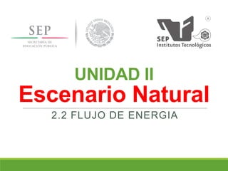 UNIDAD II
Escenario Natural
2.2 FLUJO DE ENERGIA
 
