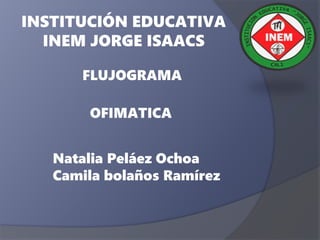 INSTITUCIÓN EDUCATIVA
INEM JORGE ISAACS
FLUJOGRAMA
OFIMATICA
Natalia Peláez Ochoa
Camila bolaños Ramírez
 