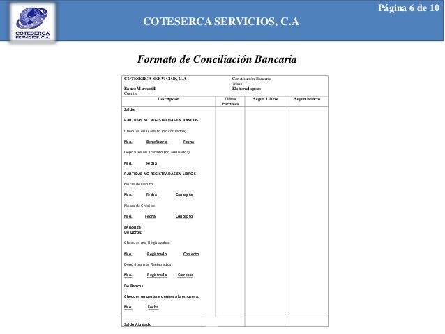 conciliacion bancaria