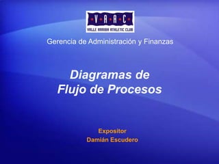 Gerencia de Administración y Finanzas



     Diagramas de
   Flujo de Procesos


              Expositor
           Damián Escudero
 