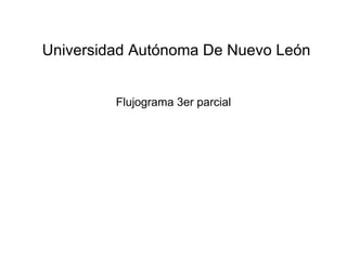 Universidad Autónoma De Nuevo León Flujograma 3er parcial 