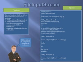 Flujos de Entrada y Salida en Java | PPTX