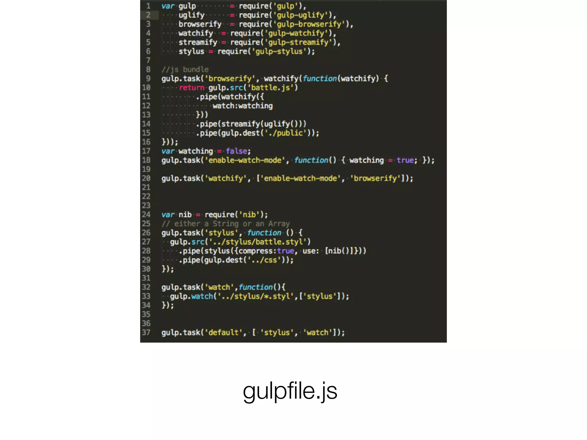 gulpfile.js 
 