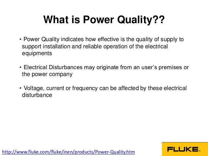 Basics on Power Quality