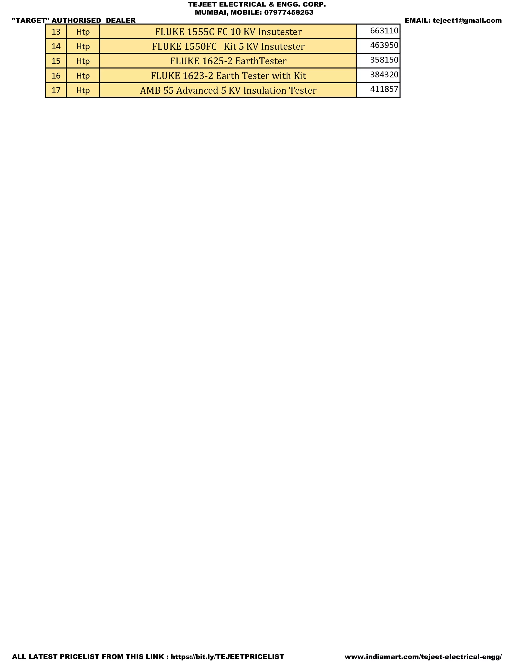 FLUKE ALL PRODUCTS PRICE LIST wef 16062022.pdf