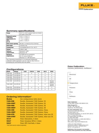 Datasheet Fluke 7380A. Hubungi PT. Siwali Swantika 021-45850618 | PDF