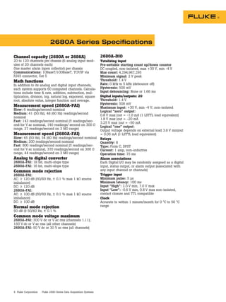 Datasheet Fluke Data Acquisition System. Hubungi PT. Siwali Swantika ...