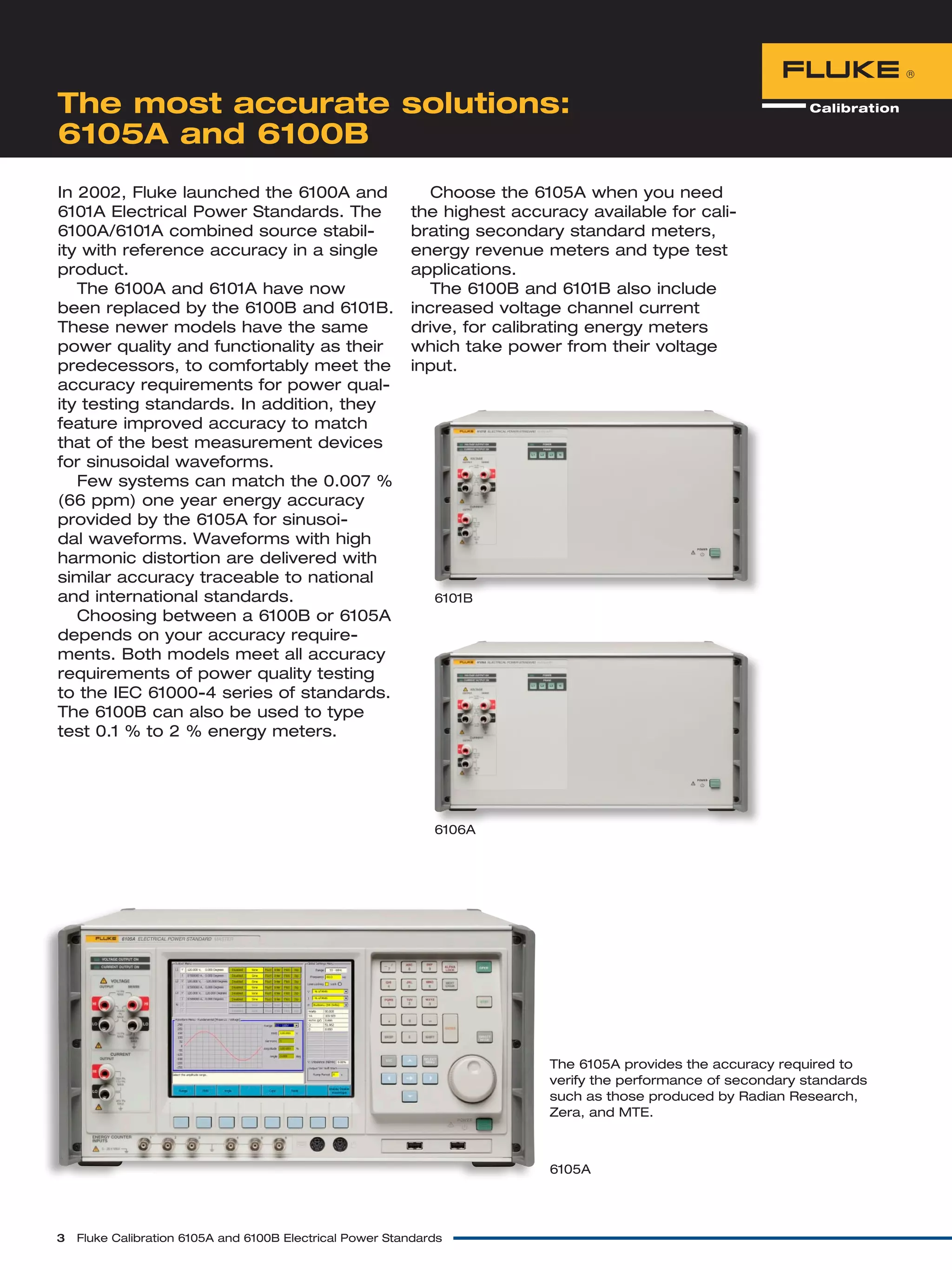 Datasheet Fluke Electrical Power Standard. Hubungi PT. Siwali Swantika ...