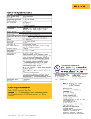 Datasheet Fluke 1000FLT. Hubungi PT. Siwali Swantika 021-45850618 | PDF ...