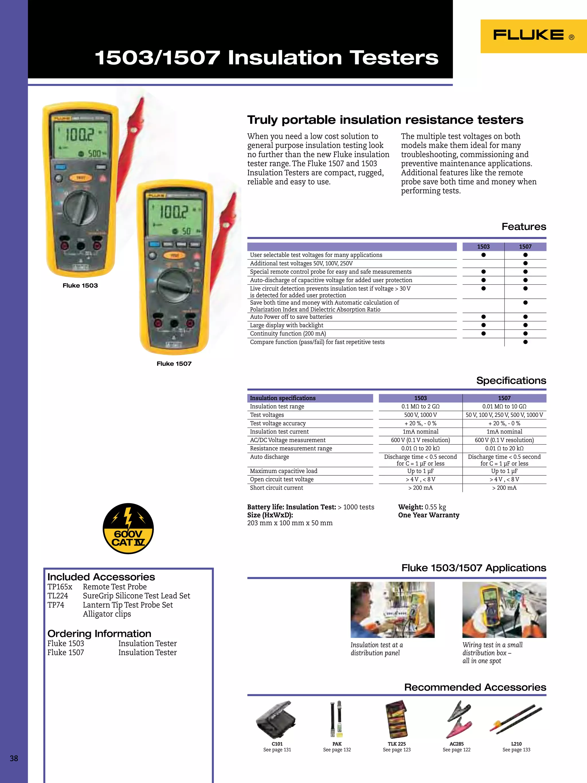 Fluke Electrical Measurement Testing Tools Catalog 2012 2013 in