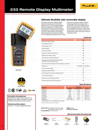 Fluke Electrical Measurement Testing Tools Catalog 2012 2013 in ...