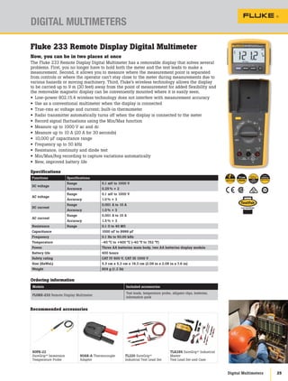 User manual Fluke T150 (English - 4 pages)