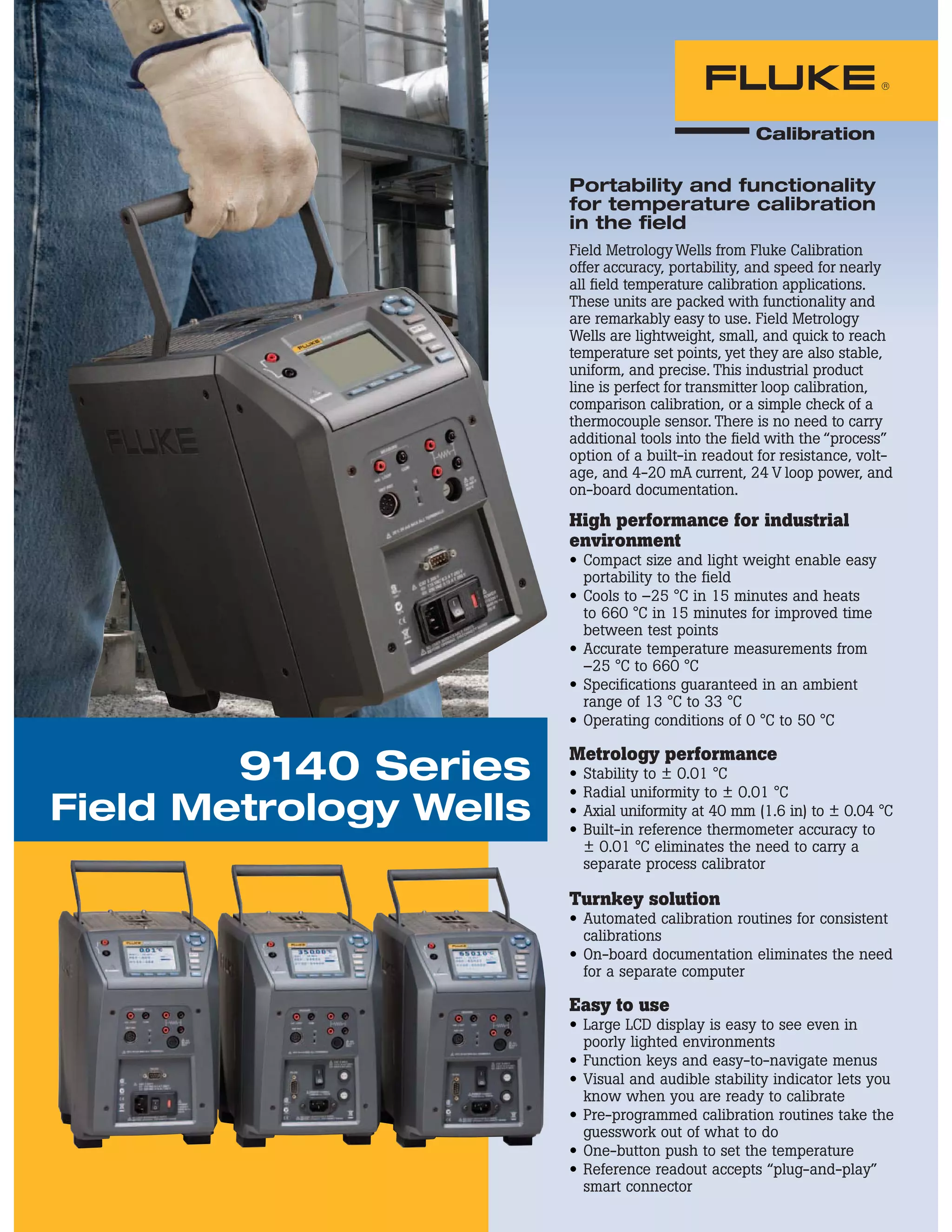 Datasheet Fluke 9140 Series. Hubungi PT. Siwali Swantika 021-45850618 | PDF
