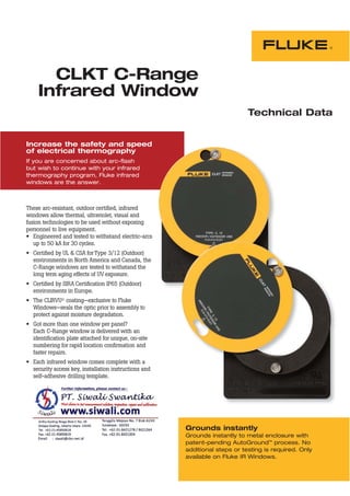 Datasheet Fluke CLKT Series. Hubungi PT. Siwali Swantika 021-45850618 | PDF