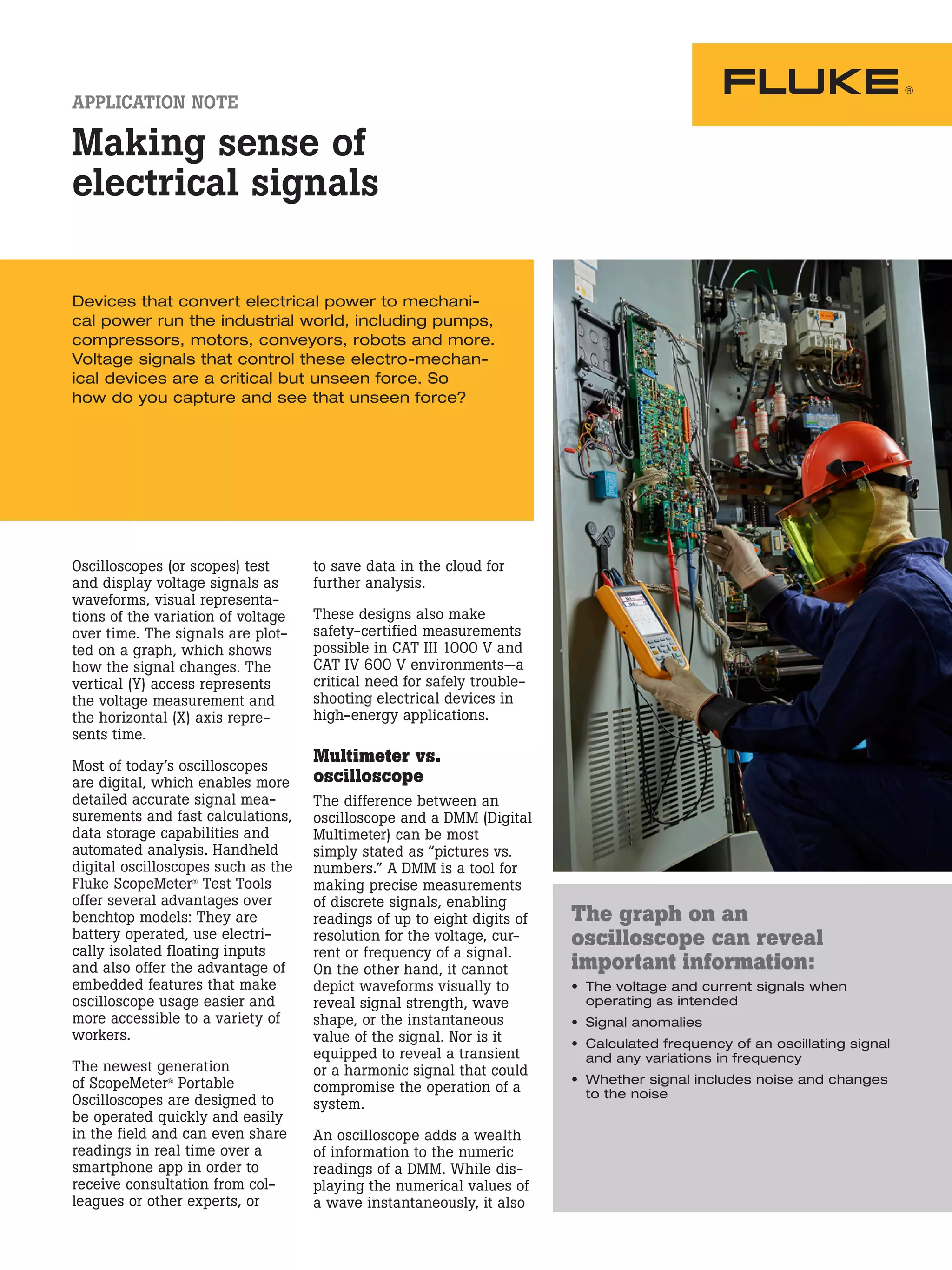 Signal Sense Making Fluke making sense-of-electrical-signals | PDF