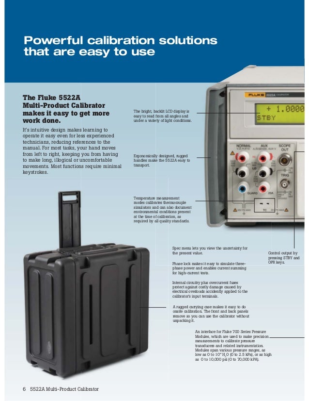 Datasheet Fluke 5522A. Hubungi PT. Siwali Swantika 02145850618