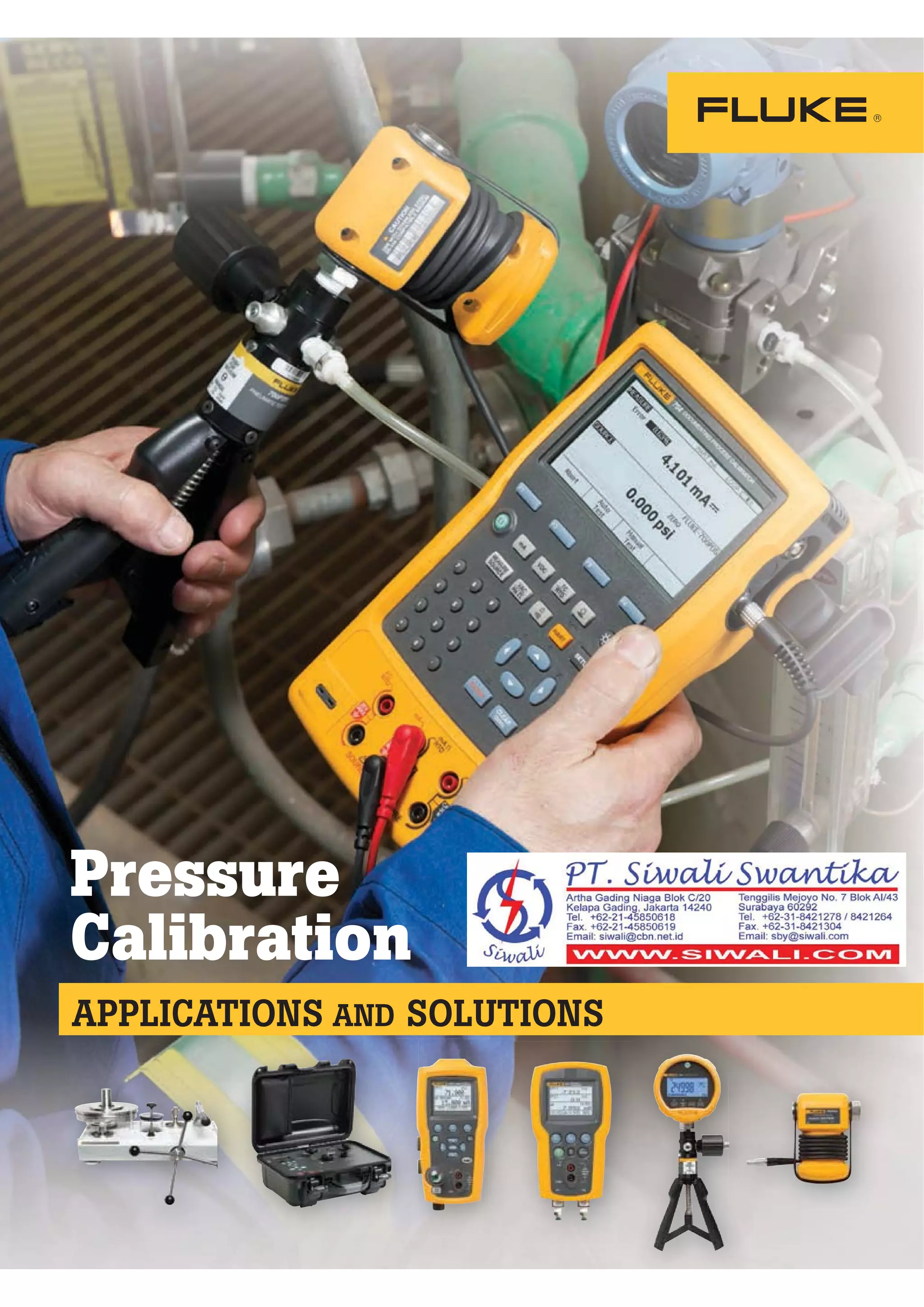 Fluke Catalog Pressure Calibration Application and Solutions PDF