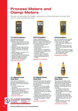 Fluke Process Calibration Tools Catalog | PDF