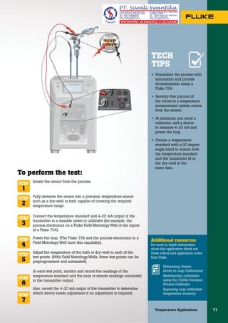 Fluke Process Calibration Tools Catalog | PDF