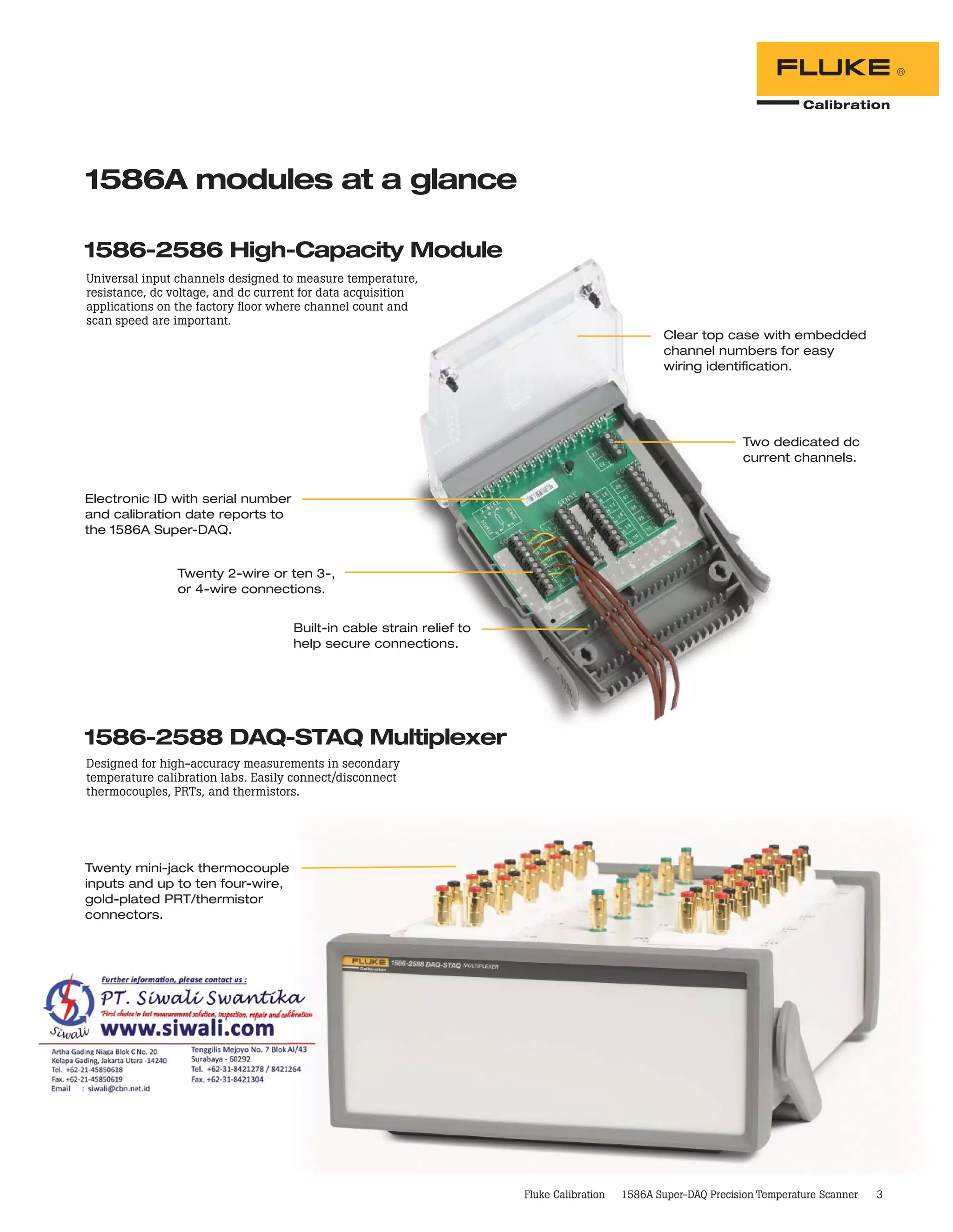 Datasheet Fluke 1586A Super-DAQ Extended Specification. Hubungi PT ...