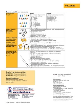 Datasheet Fluke 721B. Datasheet Fluke 714B. Hubungi PT. Siwali Swantika ...
