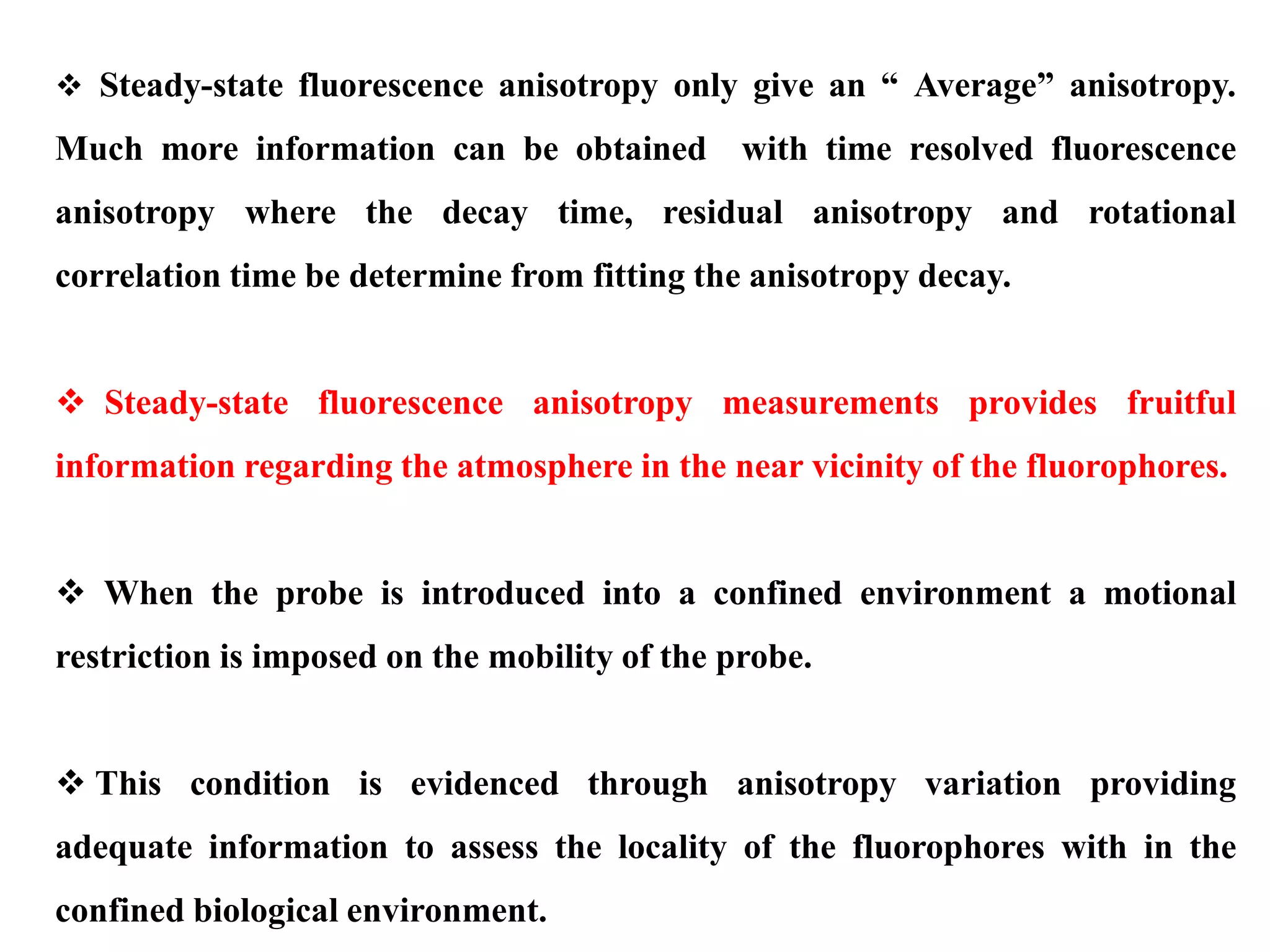 Fluorescence anisotropy