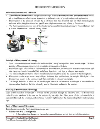 FLUORESCENCE MICROSCOPY | PDF