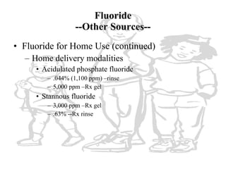 Fluoride Rx Fluorides | PPT