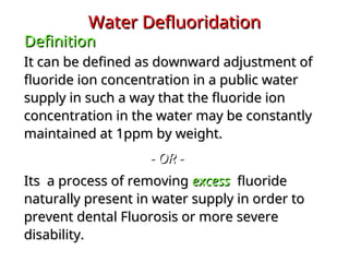 FLUORIDES GENERAL. mechanism of action ppt | PPT
