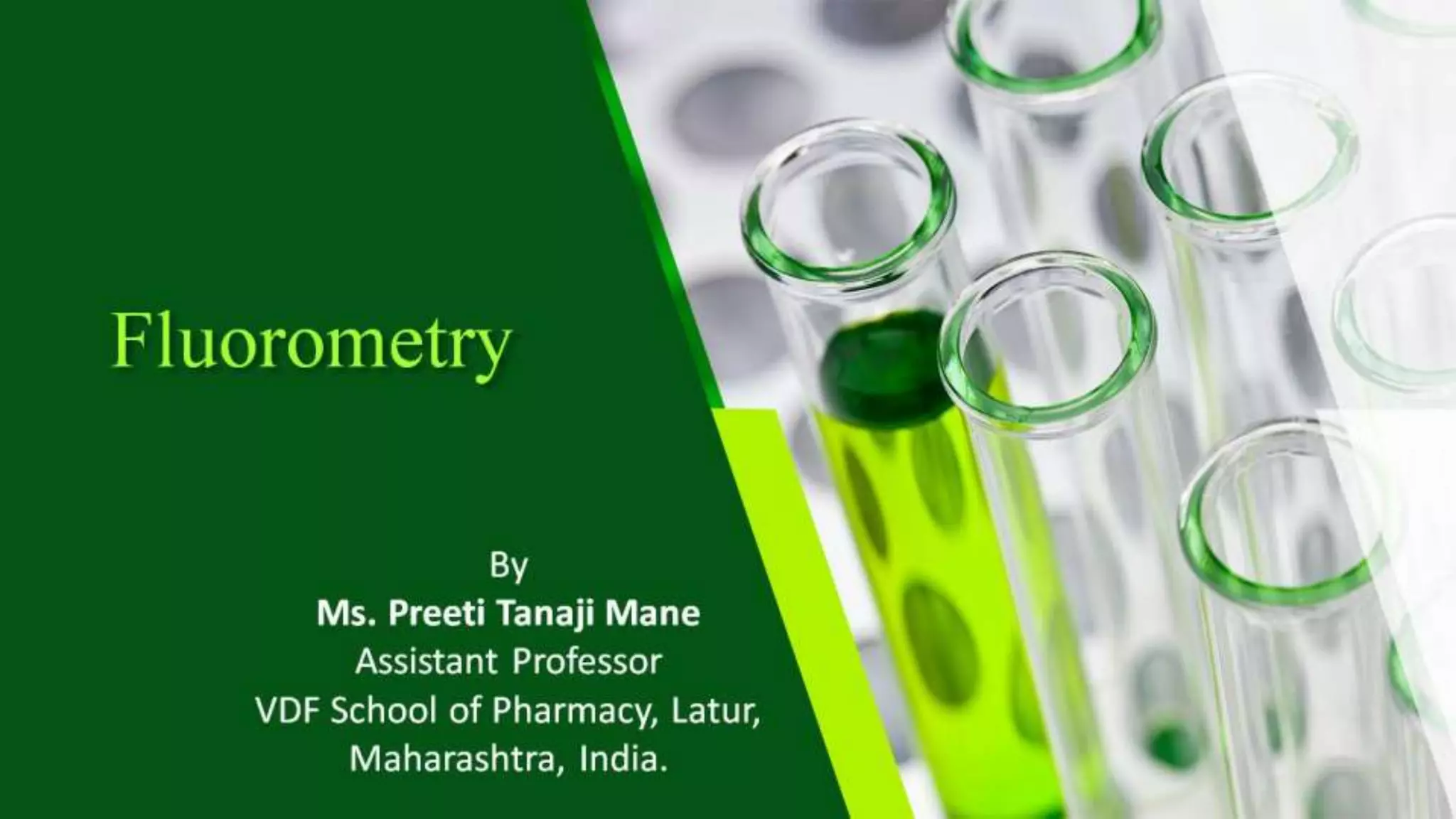 Fluorometry as per PCI PPT