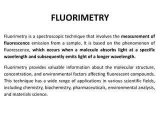 Fluorimetry ppt.pptx | Chemistry | Science