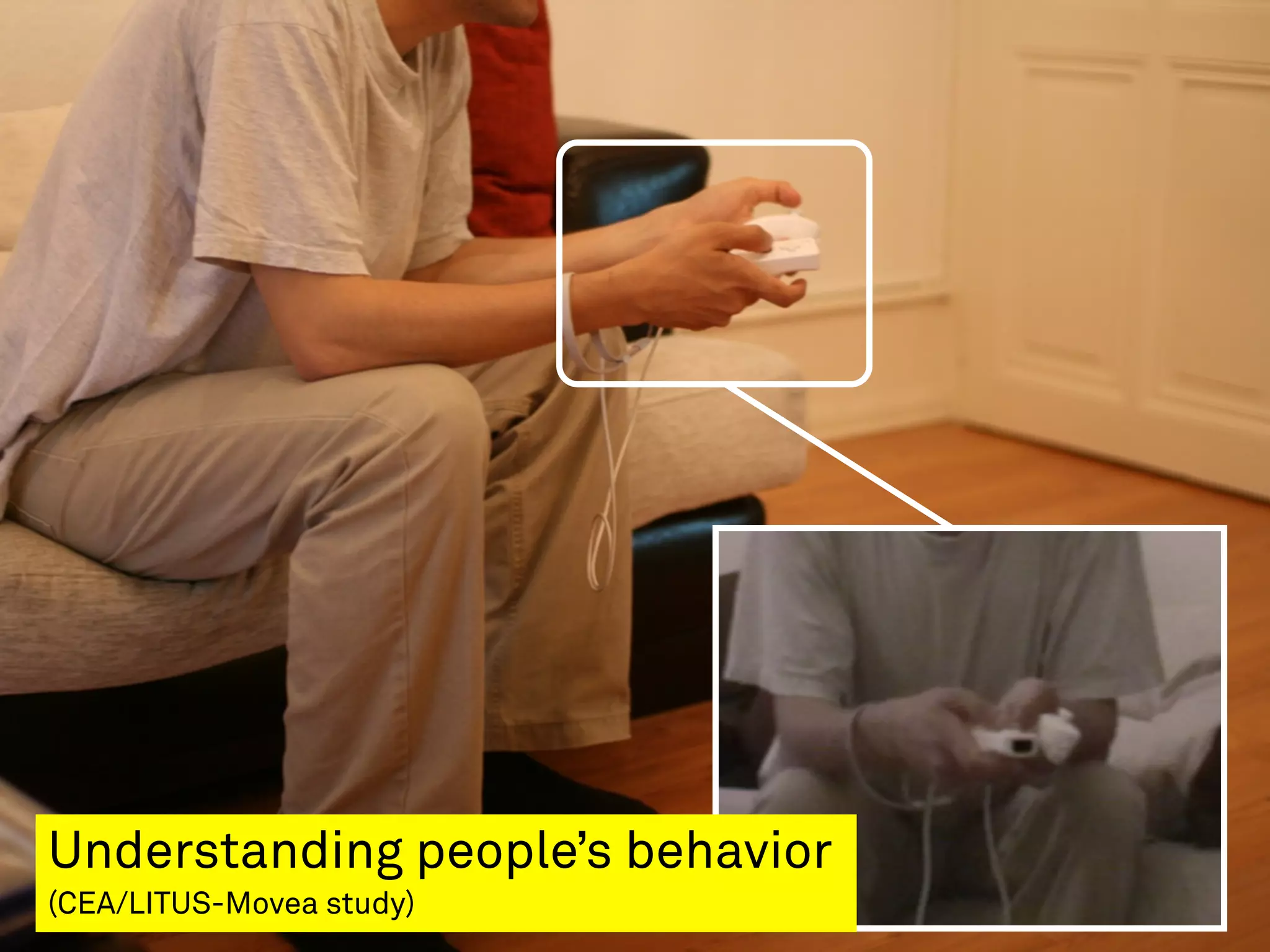 Understanding people’s behavior
(CEA/LITUS-Movea study)
 