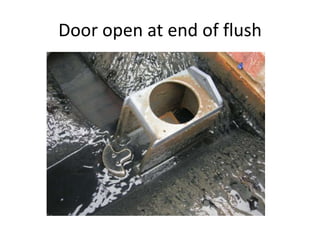 Door open at end of flush
 