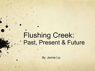 Flushing Creek:Past, Present & Future By: Jennie Liu 