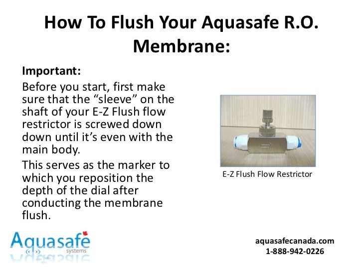 How to Flush a Reverse Osmosis Membrane http//bit.ly/romembrane