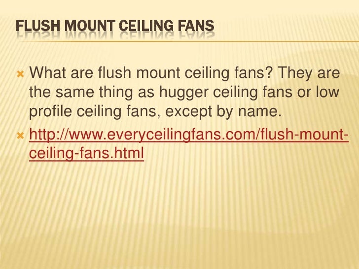 Flush Mount Ceiling Fans